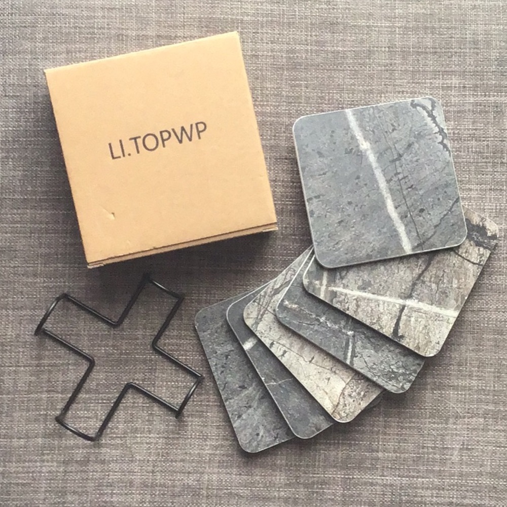 6 pcs Coasters with Holder